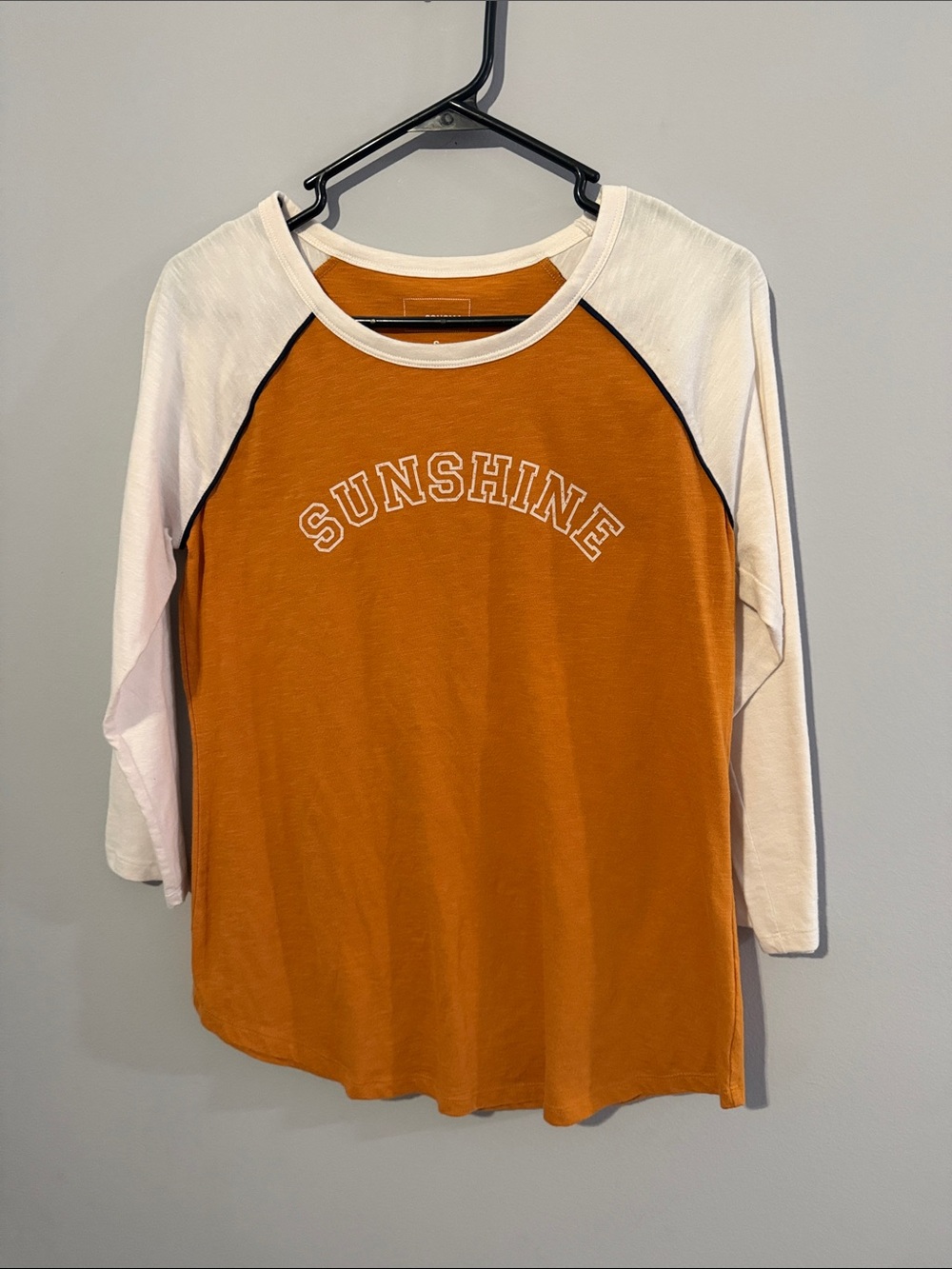 Sonoma Orange and White 'SUNSHINE' Raglan Tee